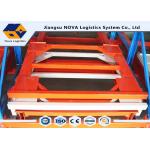 Industrial Push Back Rack Galvanised , Pallet Racking Single Pallet Per Level