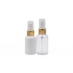 Travel Pocket Plastic Spray Bottle 30ml Cylinder With Gold Aluminum Collar for sale