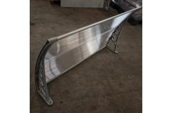 China Split Panel Polycarbonate Awning with Plastic Bracket for Easy Installation supplier
