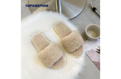 China Scandinavian Style Womens Faux Fur Slides ODM Acceptable supplier