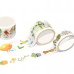Decorative Rainbow Candy Color Japanese Sticky Paper Masking Tape Washi Tape for sale