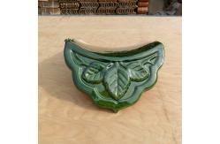 China Water Resistant Asian Style Roof Tiles Customized Leaf Pattern For Garden Pavilion supplier