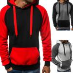 China Manufactur Color Block Heavyweight Cotton Hoodies mens sport sweatshirt for sale