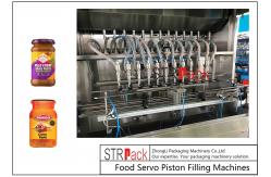 China Curry Paste Sauce Food Pump Filling Machine PLC Control 8 Nozzles 20 Heads supplier
