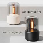 H2o Spray Mist Maker Fogger Aroma Diffuser Essential Oil Car Air Humidifier Mini Atmosphere Simulation Candle Light Humidifier for sale