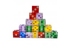 China Clear Transparent Square Corner Dice Crystal Regular Pixel Points Plastic supplier