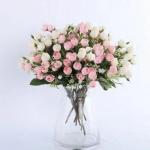 DIY artificial rose flower buds for home wedding decoration and fake bouquets for sale