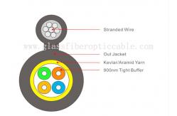 China FTTH Fiber Optic Drop Cable GYTC8H G657A2 Round Self Support 12B6a2 supplier