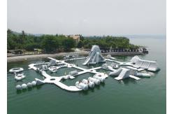 China Lake Inflatable Floating Water Park Equipment , Inflatable Water Games supplier