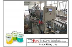 China Industrial Automatic Liquid Filling Line With Piston Filling Machine And Automatic Bottle Labeler supplier