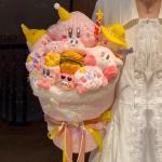 Valentine's Day Birthdays Plush Flower Bouquet Gift Set 20x35cm Luxury Cartoon Present for Girlfriend for sale