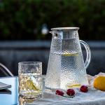 Heat Resistant Glass Water Pitcher 1500ml / 1800ml Capacity Refrigerator Safe
