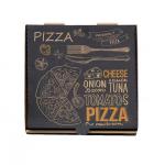 Custom Biodegradable Pizza Boxes Eco-Friendly Kraft Takeaway Packaging in Different Shapes