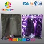 Stand Up Plastic Cosmetic Bag , PA / PE Cosmetic Packaging Bag Front Transparent for sale