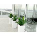 Square Fiberglass Flower Planter Pots For Indoor And Outdoor for sale