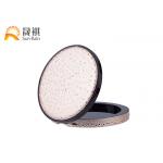 Pink Round Empty Compact Powder Case Colorful Custom For Cosmetic Makeup for sale