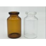 10ml FDA Clear Glass Pill Bottles With Airtight Rubber Stoppers for sale