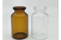 China 10ml FDA Clear Glass Pill Bottles With Airtight Rubber Stoppers supplier