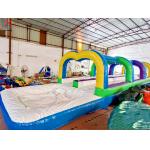 Commercial Inflatable Water Slide With Pool Single Lane Inflatable Water Slip Bouncy