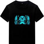 Audio Control Light Up LED T Shirt Wireless Music Flashing Black for sale