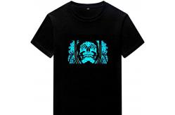 China Audio Control Light Up LED T Shirt Wireless Music Flashing Black supplier