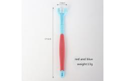 China Three Head Three Sided Plastic Pet Toothbrush supplier