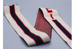 China Clothing Customized Jacquard Elastic Band With One Side Logo supplier