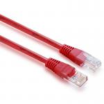 Copper Conductor Cat5E Ethernet Patch Cable 30V Red With Gold Plated Connector for sale