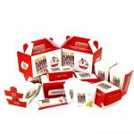 Recyclable Food Catering Boxes Durable Kraft Paper Packaging for Takeaway for sale