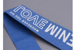 China Polyester Webbing Anti Slip Elastic Band With White Custom Silicone Logo supplier