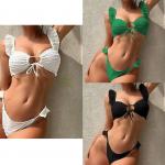 Bikini Style Trendy Beachwear For Women Sexy Lady The New Type Comfortable Backless Pure Color Black Green Green Durable for sale