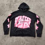 Custom Puff Print Hoodie 500 Gsm Crop Cut and Sew Edge Hoodie Heavy Weight Pullover Thick French Terry Hoodie Sweatshirts Men for sale