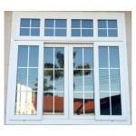 Heat Preservation White Upvc Windows Energy Saving Upvc French Windows for sale