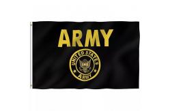 China Army Crest Flag USA Polyester Single Reverse Outdoor Canvas Header supplier
