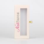 Custom Logo Luxury Cosmetics Press On Nails Packaging Boxes With PVC Window for sale