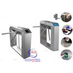 Access Control tripod access system , turnstile entrance With Fingerprint Barcode Reader for sale