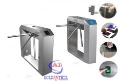 China Access Control tripod access system , turnstile entrance With Fingerprint Barcode Reader supplier