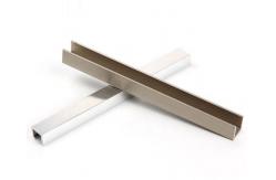 China Anodised Silver Polished Aluminum Extrusion / U Profile Aluminum Tile Trim Profiles supplier