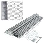 Outdoor 30m Galvanized Steel Tubing Chain Link Wire Mesh Fence Panels 1.8m Height for sale