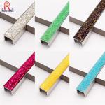 Decorative Ceramic Aluminium Tile Trim Profiles U Shape Tile Corner Trim Strip for sale