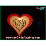 190T Nylon Cloth Inflatable Lighting Decoration Heart Shape Love For Party for sale