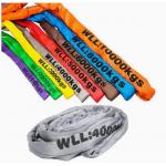 Heavy-Duty 2-Ton Polyester Round Slings Eye & Eye Design For Industrial Lifting 1-10m Lengths for sale
