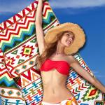 Lightweight And Microfiber Material Printed Beach Towel With High Absorbency
