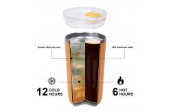 China 16 Oz Stainless Steel Coffee Mug With Lid And Metal Vacuum Straw supplier