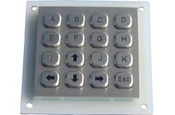 China Rear Panel Mounting Metal Keypad Dot Matrix 16 Keys Waterproof supplier