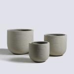 Texture Surface GRC Flower Planters Round Shape For Stunning Plant Displays