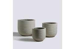 China Texture Surface GRC Flower Planters Round Shape For Stunning Plant Displays supplier