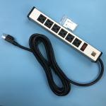 Aluminum Shell 6 Outlet Power Strip Overload Protection For School Office for sale