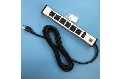 China Aluminum Shell 6 Outlet Power Strip Overload Protection For School Office supplier