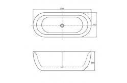 China Simple Modern Acrylic Massage Bathtub / Small Stand Alone Tub Excellent Heat Retention supplier